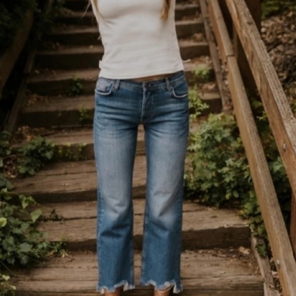 Free People Maggie Mid Rise Straight Size Sequoia Wash NWT Size 26 - Picture 4 of 7